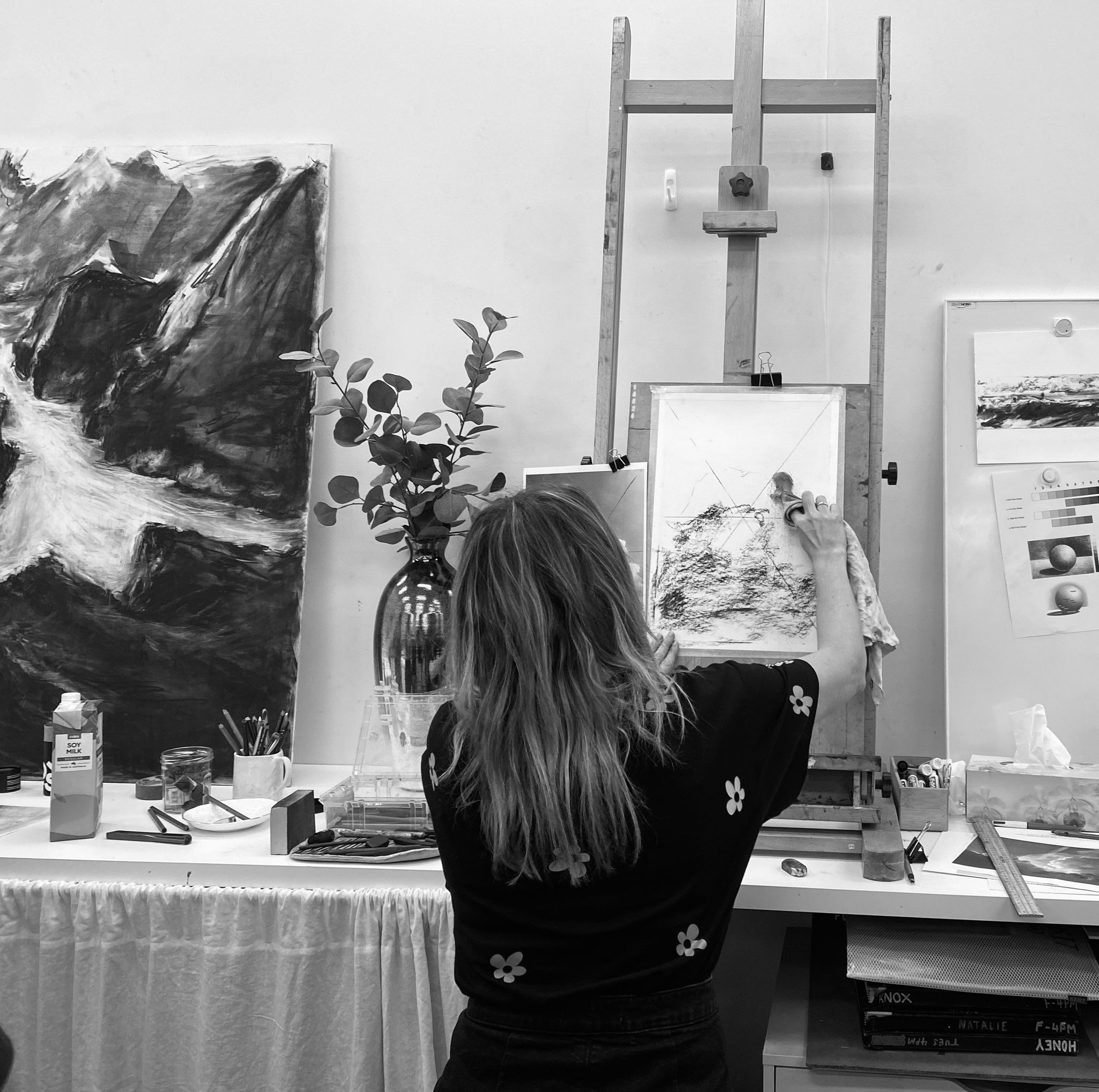 Expressive Charcoal – Creating Large Scale Works with Shyanne Clarke